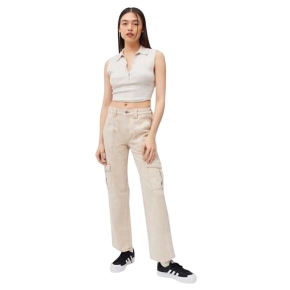 BDG Denim - BDG Skate Utility Pants NWT $75 Light Sand High Rise Straight Leg Size 26 x 32